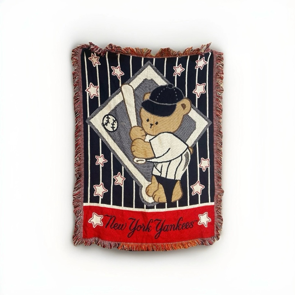 Vtg New York Yankees Throw Blankets 46 x 36 The Northwest Company